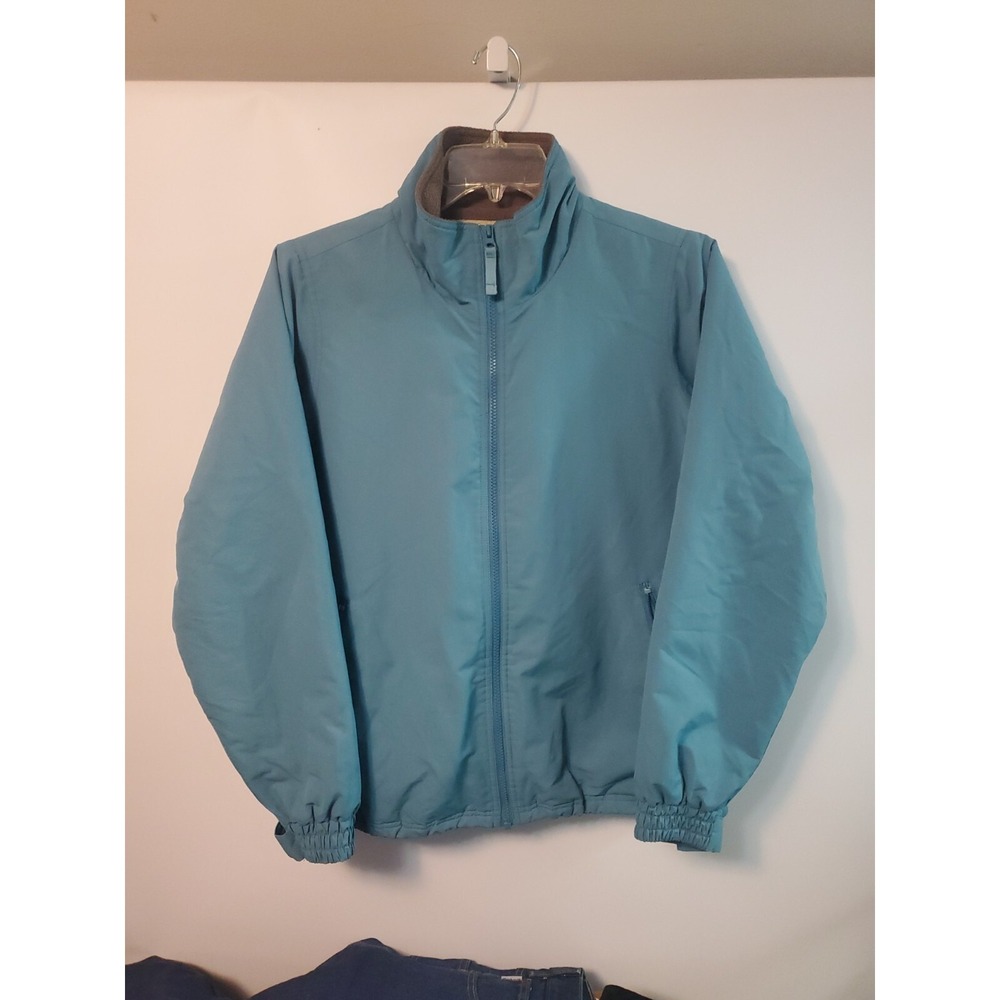Cabelas Fleece Lined Jacket‎ Women's Size Large L Regular Full Zip Coat Blue